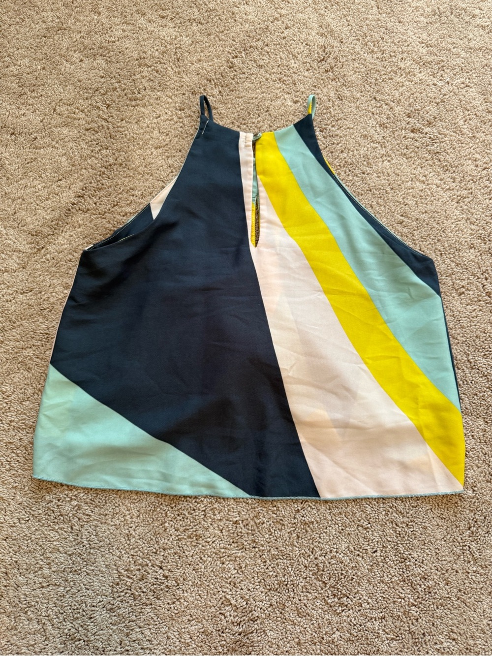 Pants Store Abstract Tie-Front Tank Top - Picture 2 of 9